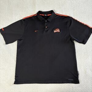 VTG Nike Team Oregon State Beavers Black Polo Shirt Sz XXL